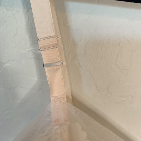 Vintage Cream/Ivory Colored Lace Slip Lingerie Dress - Picture 3 of 5